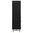  Coaster Furniture Santiago 951134 4-door Metal Tall Storage Cabinet - Matte Black IMAGE 6