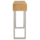  Coaster Furniture Draco 953512 2-Drawer Console Table Hand Carved Details - Natural IMAGE 5