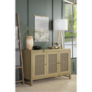  Coaster Furniture Zamora 953556 3-door Wood Accent Cabinet with Woven Cane - Natural IMAGE 10