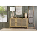  Coaster Furniture Zamora 953556 3-door Wood Accent Cabinet with Woven Cane - Natural IMAGE 11