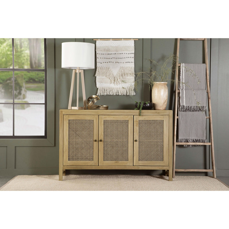  Coaster Furniture Zamora 953556 3-door Wood Accent Cabinet with Woven Cane - Natural IMAGE 11