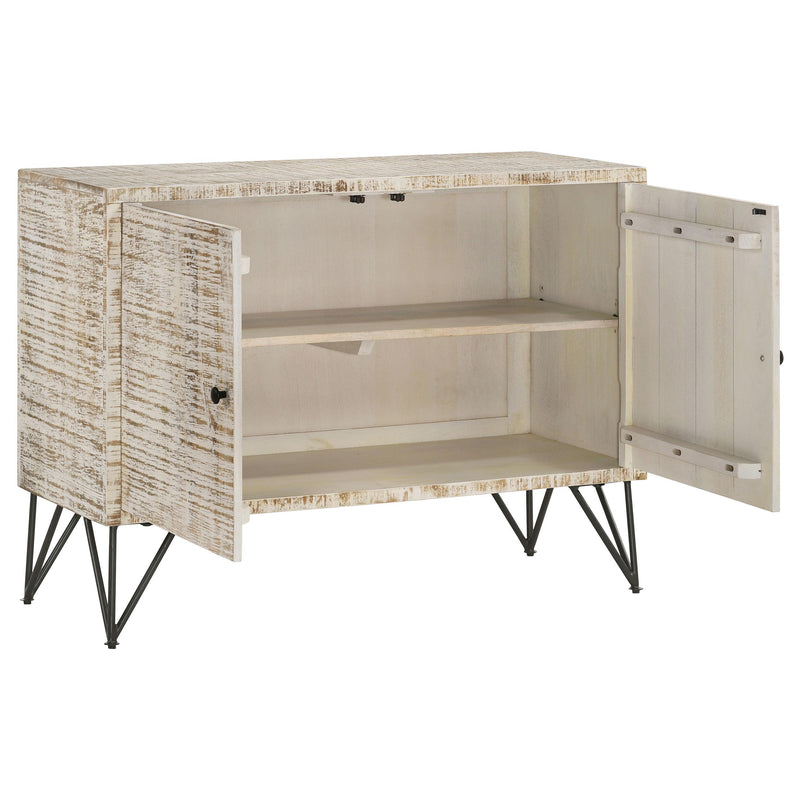Coaster Furniture Eileen 959652 2-door Wood Storage Accent Cabinet - White Washed IMAGE 2