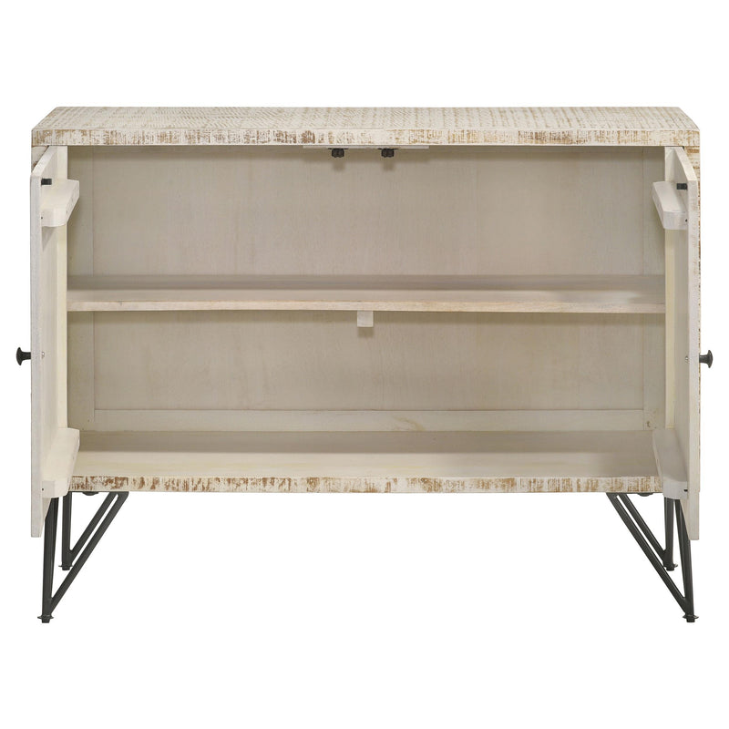Coaster Furniture Eileen 959652 2-door Wood Storage Accent Cabinet - White Washed IMAGE 4
