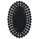  Coaster Furniture Colleen 961615 31 x 47 Inch Oval Wall Mirror Crystal Flowers - Silver IMAGE 4