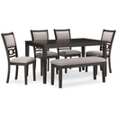 Signature Design by Ashley Langwest D422-325 Dining Room Table Set IMAGE 1