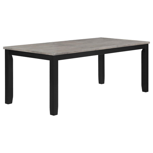  Coaster Furniture Elodie 121221 Rectangular 78-inch Extension Leaf Dining Table - Black IMAGE 1