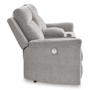 Signature Design by Ashley Barnsana 3320196 Double Reclining Power Loveseat with Console IMAGE 4