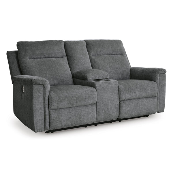 Signature Design by Ashley Barnsana Power Reclining Fabric Loveseat 3320296 IMAGE 1