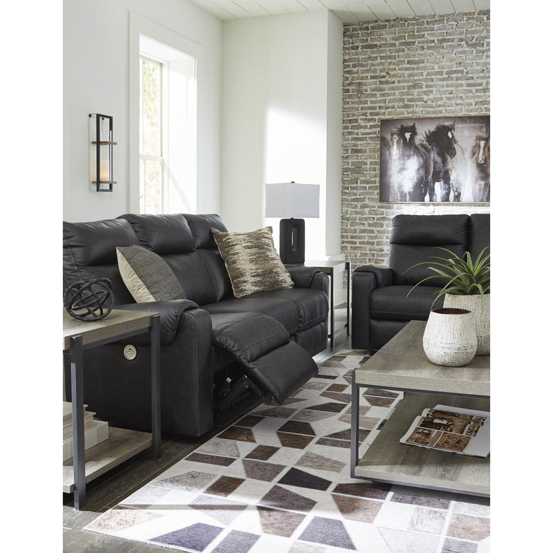 Signature Design by Ashley Axtellton Power Reclining Leather Look Sofa 3410587 IMAGE 9