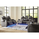 Signature Design by Ashley Fyne-Dyme 3660218 Power Reclining Loveseat with Console and Adjustable Headrest IMAGE 19