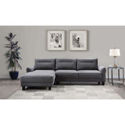  Coaster Furniture Caspian 509540 Upholstered Curved Arm Chaise Sectional Sofa - Grey IMAGE 14