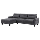  Coaster Furniture Caspian 509540 Upholstered Curved Arm Chaise Sectional Sofa - Grey IMAGE 1