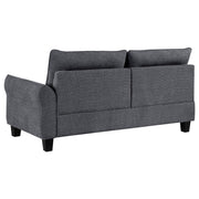  Coaster Furniture Caspian 509540 Upholstered Curved Arm Chaise Sectional Sofa - Grey IMAGE 9