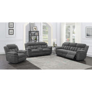  Coaster Furniture Bahrain 609542P Upholstered Power Loveseat - Charcoal IMAGE 3