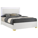  Coaster Furniture Marceline 222931F Wood Full LED Panel Bed - White IMAGE 1
