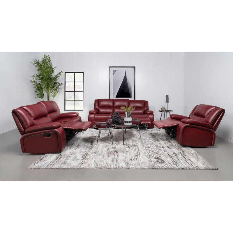 Coaster Furniture Camila 610242 Upholstered Motion Reclining Loveseat - Red IMAGE 7