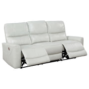 Coaster Furniture Greenfield 610261P Upholstered Power Reclining Sofa - Dove Grey IMAGE 3