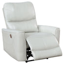  Coaster Furniture Greenfield 610263P Upholstered Power Recliner Chair - Dove Grey IMAGE 3