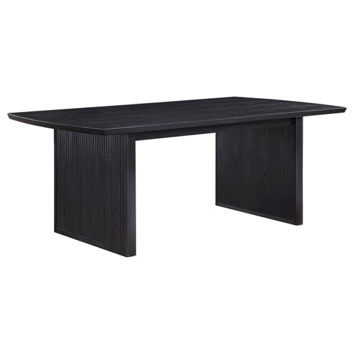  Coaster Furniture Brookmead 108231 100-inch Extension Leaf Dining Table - Black IMAGE 2
