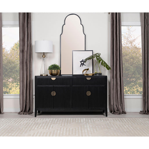 Coaster Furniture Brookmead 108235 4-door Sideboard Buffet Storage Cabinet - Black IMAGE 2