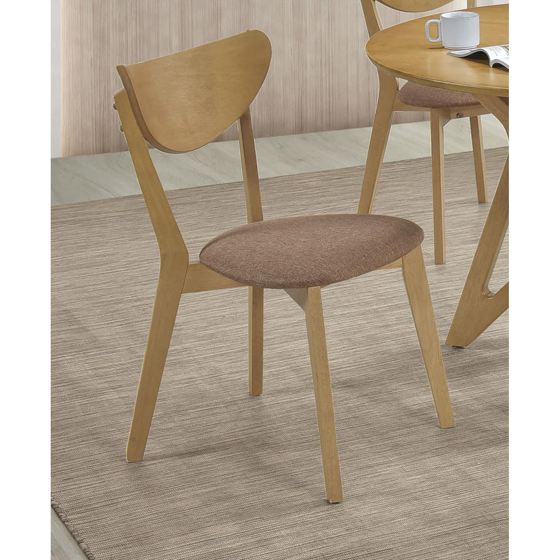  Coaster Furniture Elowen 108442 Wood Dining Side Chair - Light Walnut IMAGE 3