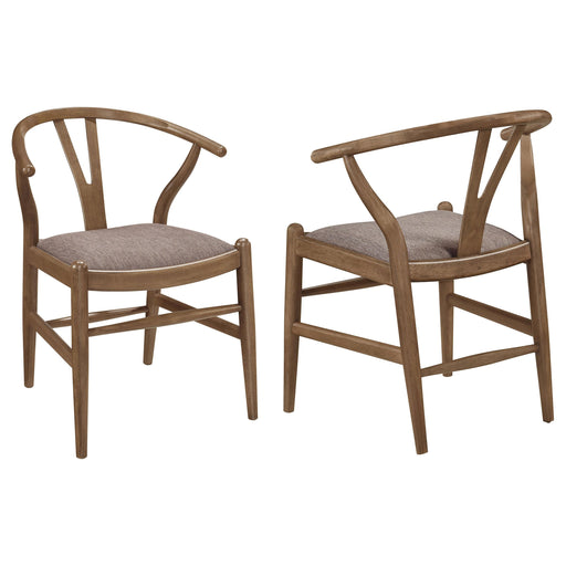  Coaster Furniture Dinah 108472 Wood Wishbone Dining Side Chair - Walnut IMAGE 1