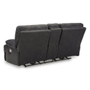 Signature Design by Ashley Mountainous U6580118 Power Reclining Loveseat with Console and Adjustable Headrest IMAGE 5