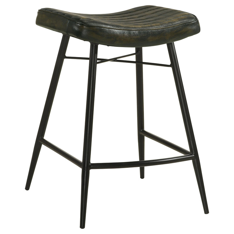  Coaster Furniture Bayu 109258 Leather Upholstered Counter Stool - Espresso IMAGE 1
