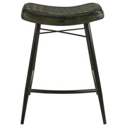  Coaster Furniture Bayu 109258 Leather Upholstered Counter Stool - Espresso IMAGE 2