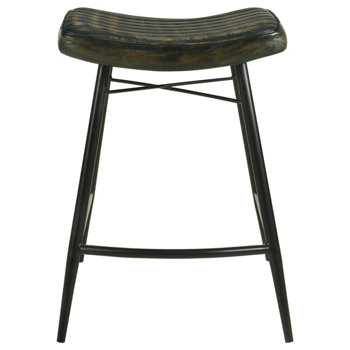  Coaster Furniture Bayu 109258 Leather Upholstered Counter Stool - Espresso IMAGE 2