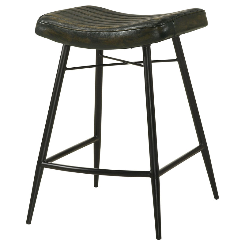  Coaster Furniture Bayu 109258 Leather Upholstered Counter Stool - Espresso IMAGE 3