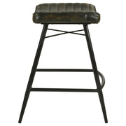  Coaster Furniture Bayu 109258 Leather Upholstered Counter Stool - Espresso IMAGE 5