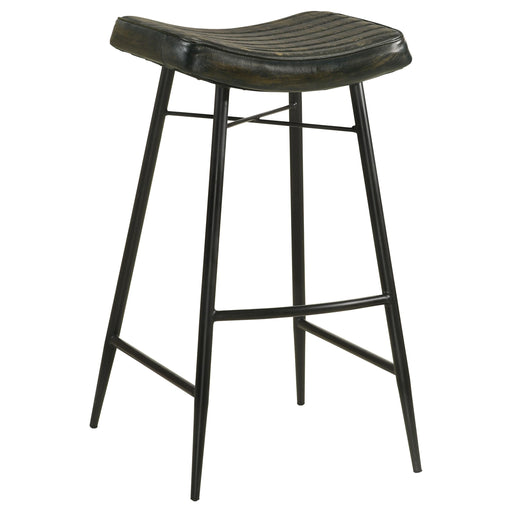  Coaster Furniture Bayu 109259 Leather Upholstered Bar Stool - Espresso IMAGE 1