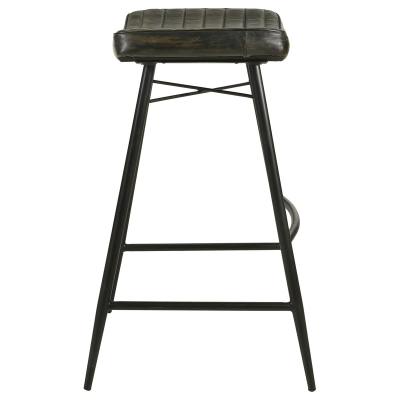  Coaster Furniture Bayu 109259 Leather Upholstered Bar Stool - Espresso IMAGE 4