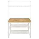 Coaster Furniture Hollis 122246 Kitchen Island Counter Height Table With Pot Rack - Brown/White IMAGE 3