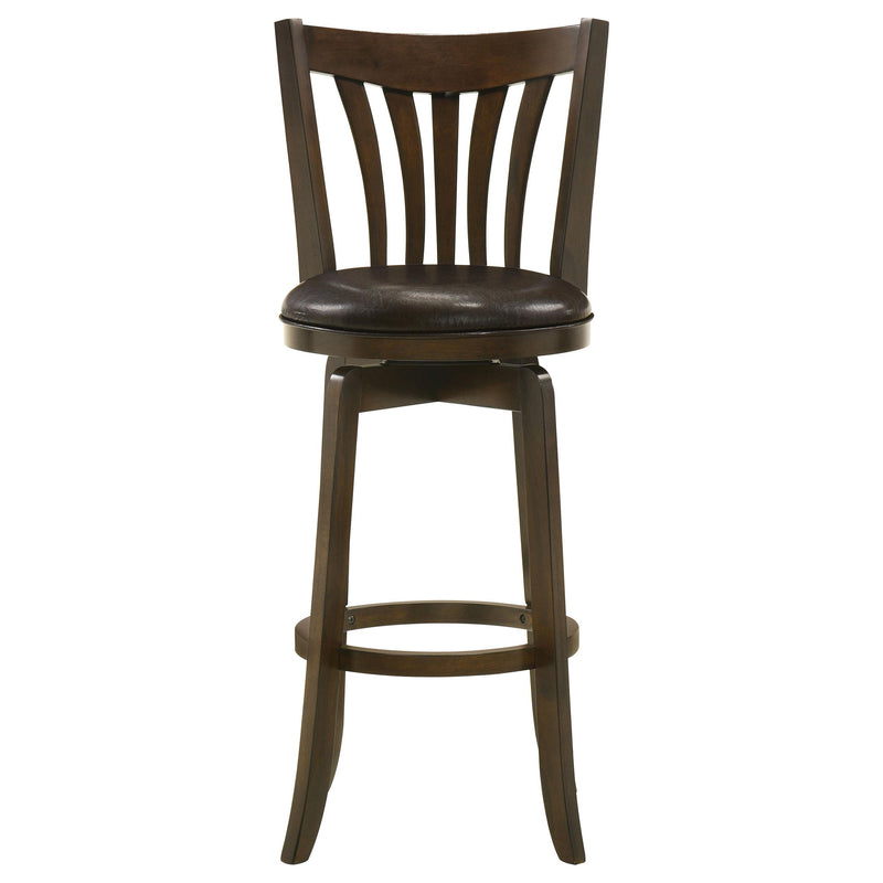  Coaster Furniture Lambert 182509 Wood Pub Height Swivel Bar Chair - Dark Cherry IMAGE 3