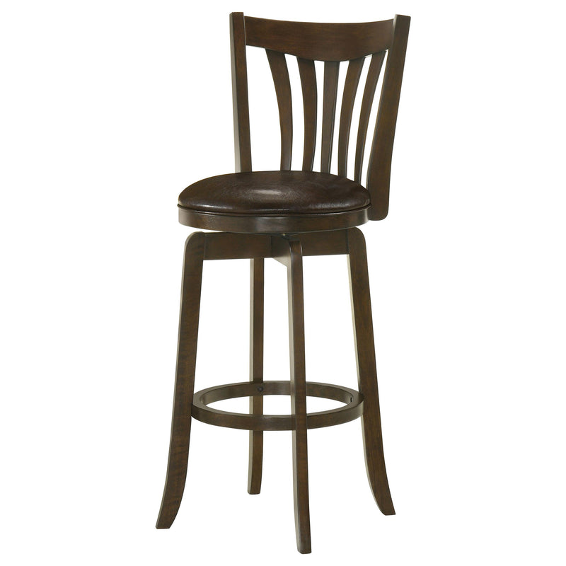  Coaster Furniture Lambert 182509 Wood Pub Height Swivel Bar Chair - Dark Cherry IMAGE 4