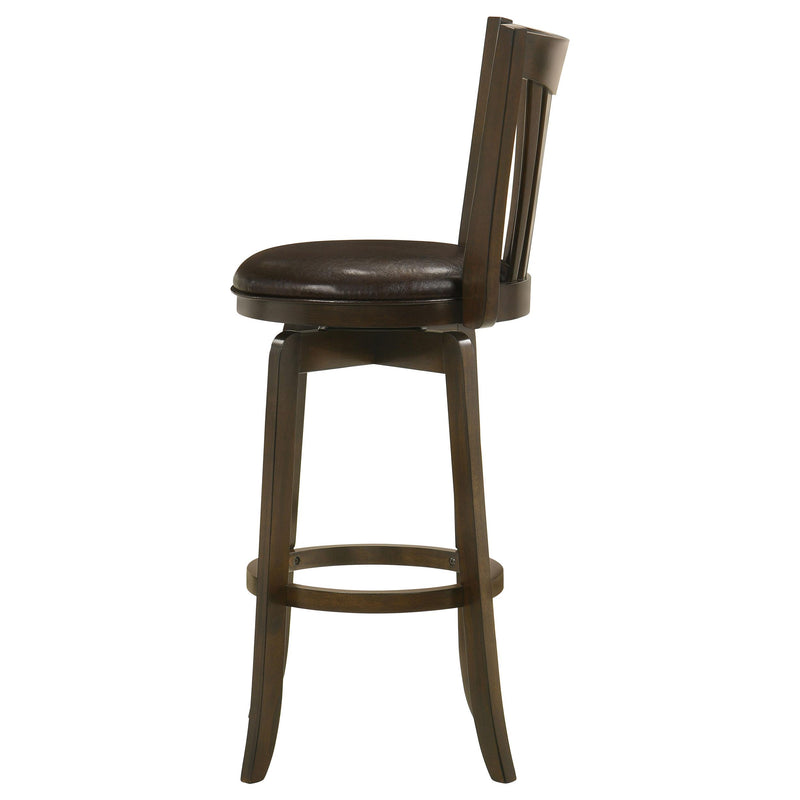 Coaster Furniture Lambert 182509 Wood Pub Height Swivel Bar Chair - Dark Cherry IMAGE 5