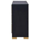  Coaster Furniture Marceline 222833 6-Drawer Dresser - Black IMAGE 5