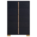 Coaster Furniture Marceline 222835 5-Drawer Bedroom Chest - Black IMAGE 3