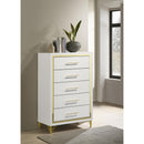 Coaster Furniture Lucia 224735 5-Drawer Bedroom Chest of Drawers - White IMAGE 2
