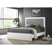  Coaster Furniture Caraway 224771KW Wood California King LED Panel Bed - White IMAGE 2