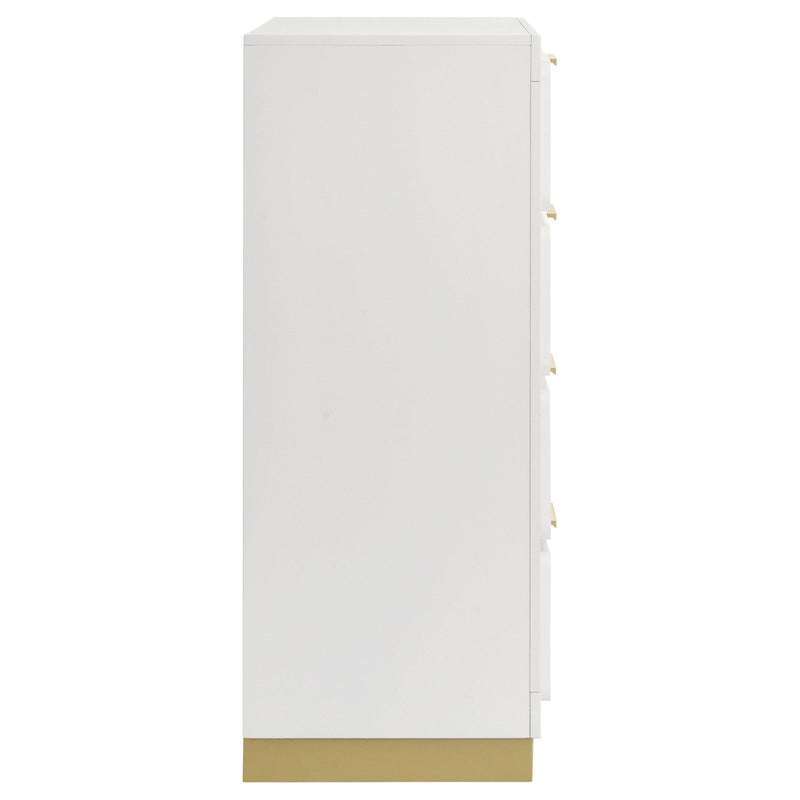  Coaster Furniture Caraway 224775 4-Drawer Bedroom Chest - White IMAGE 9