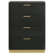  Coaster Furniture Caraway 224785 4-Drawer Bedroom Chest - Black IMAGE 3