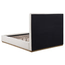  Coaster Furniture Knox 302053KE Upholstered Eastern King Panel Bed - Cream IMAGE 4