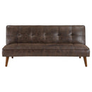  Coaster Furniture Jenson 360237 Upholstered Tufted Convertible Sofa Bed - Dark Coffee IMAGE 5
