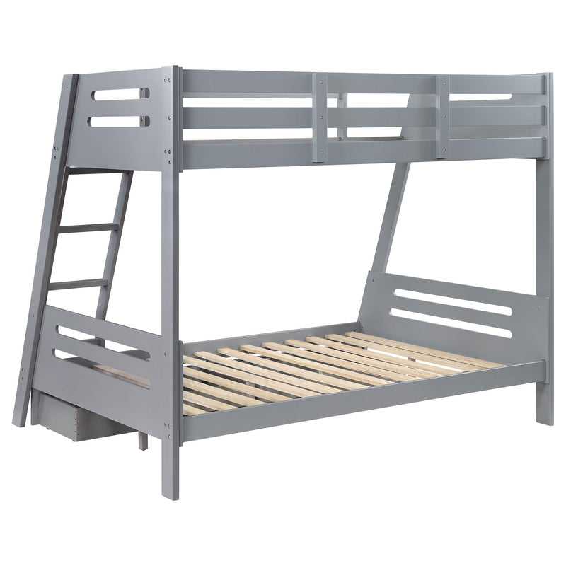 Coaster Furniture Trisha 460562TF Wood Twin Over Full Bunk Bed with Storage Drawers - Grey IMAGE 8