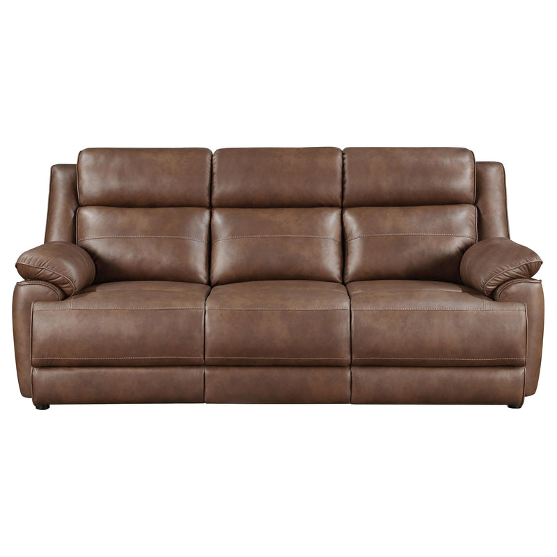  Coaster Furniture Ellington 508281 Upholstered Padded Arm Sofa - Dark Brown IMAGE 3