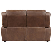  Coaster Furniture Ellington 508282 Upholstered Padded Arm Loveseat - Dark Brown IMAGE 7