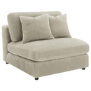  Coaster Furniture Blaine 509897 Upholstered Armless Chair - Sand IMAGE 1